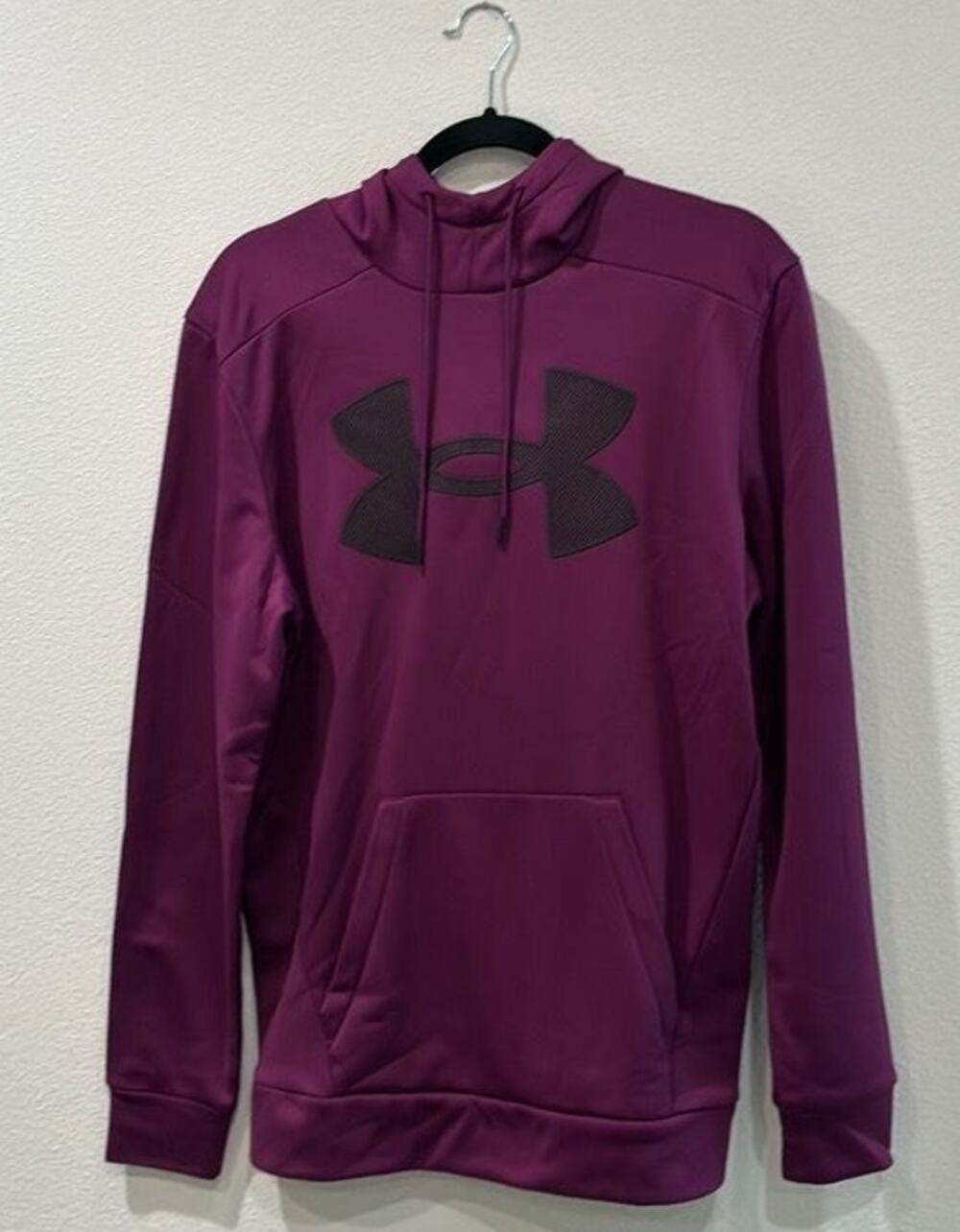 Under Armour Women’s SMALL Big Logo Fleece Hoodie, Purple